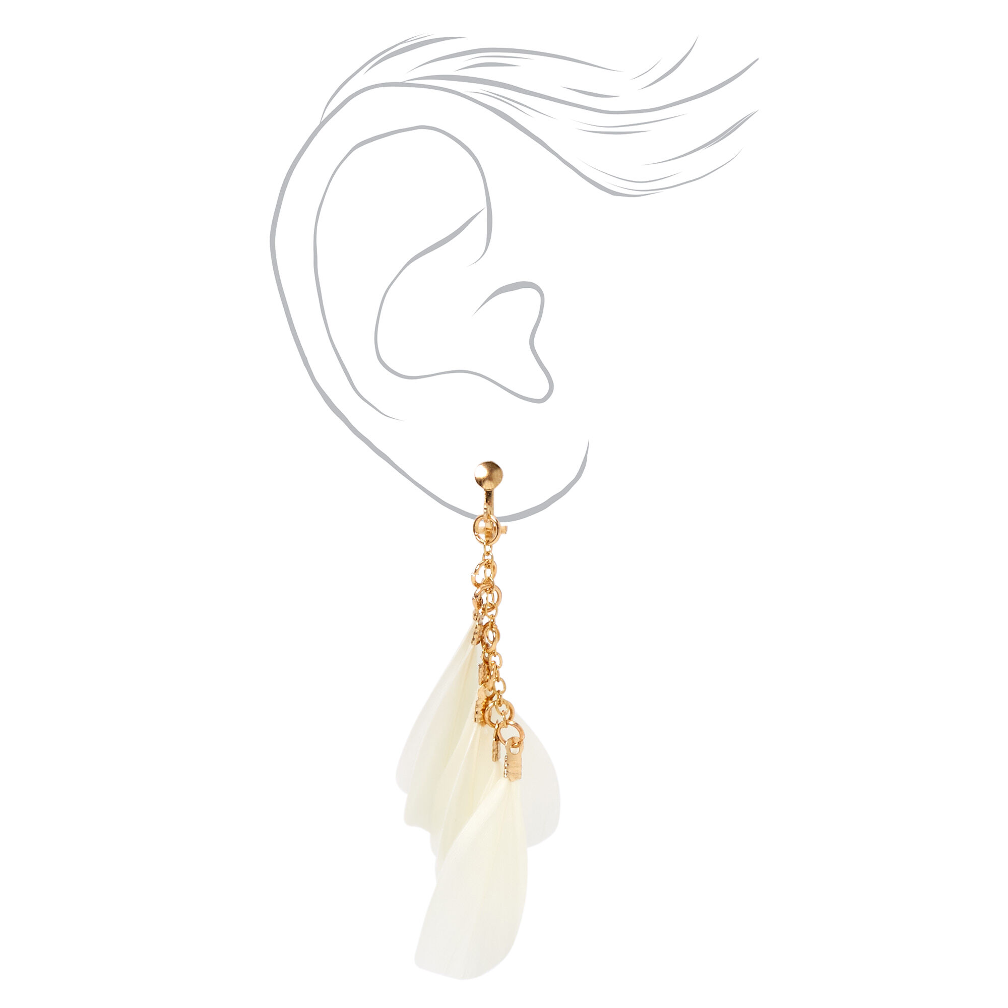 White feather on sale earrings forever 21
