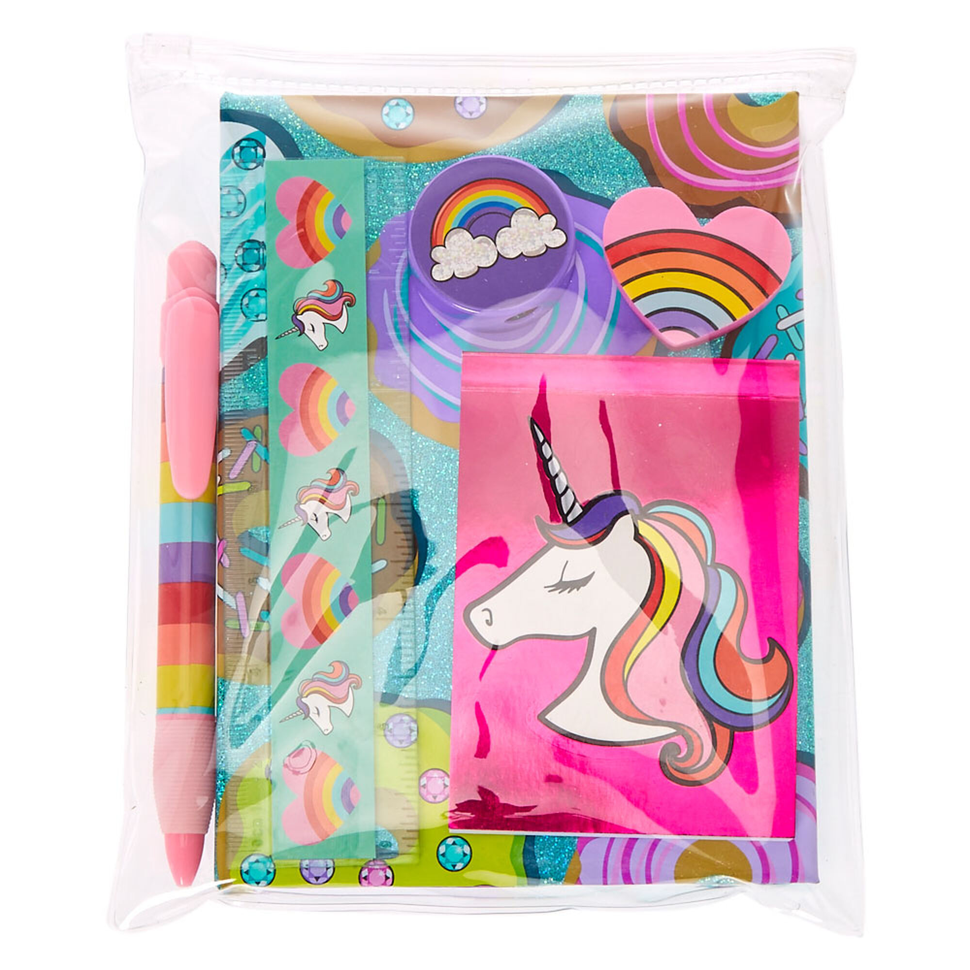 unicorn and donut stationery set claires us