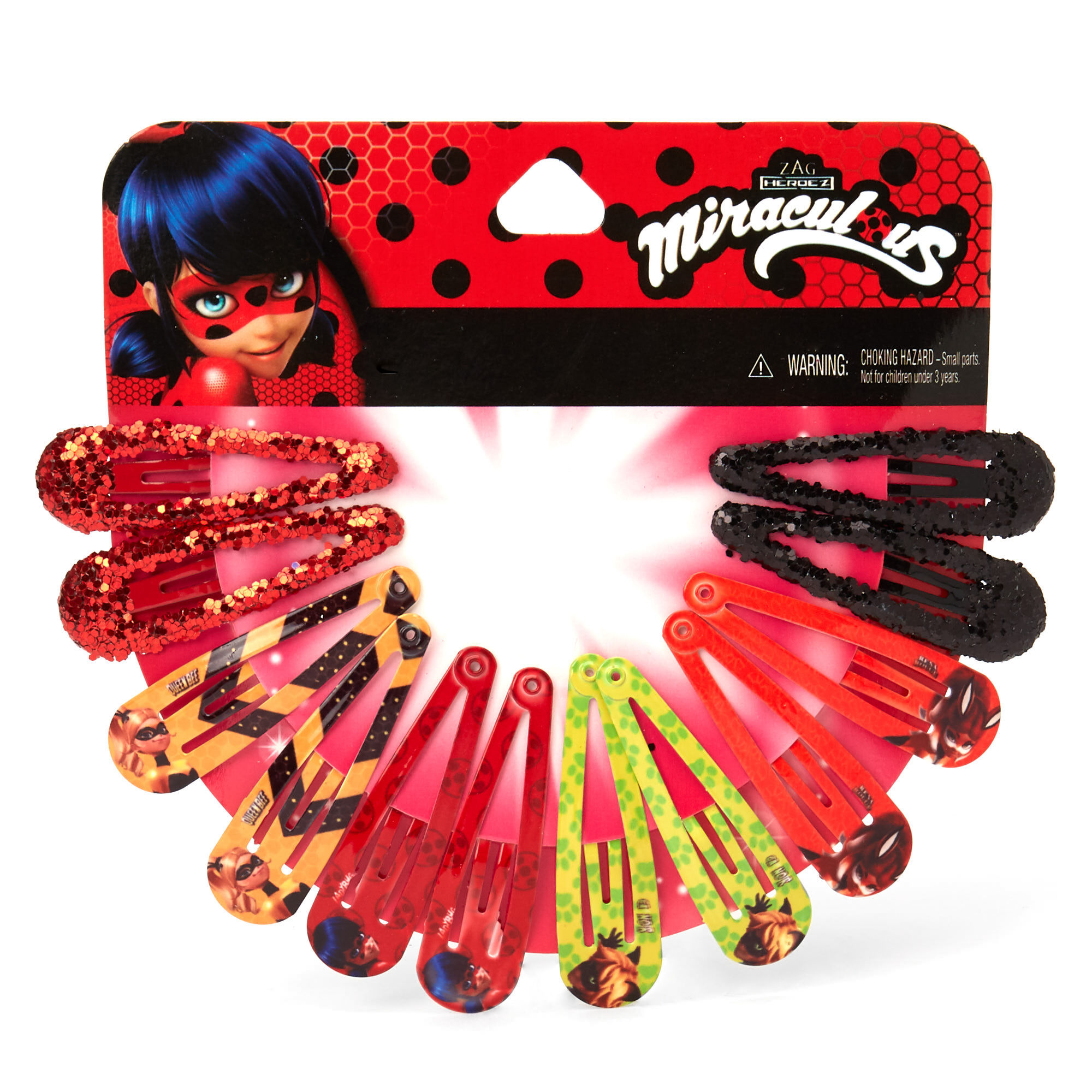View Claires Miraculous Snap Clips 12 Pack information