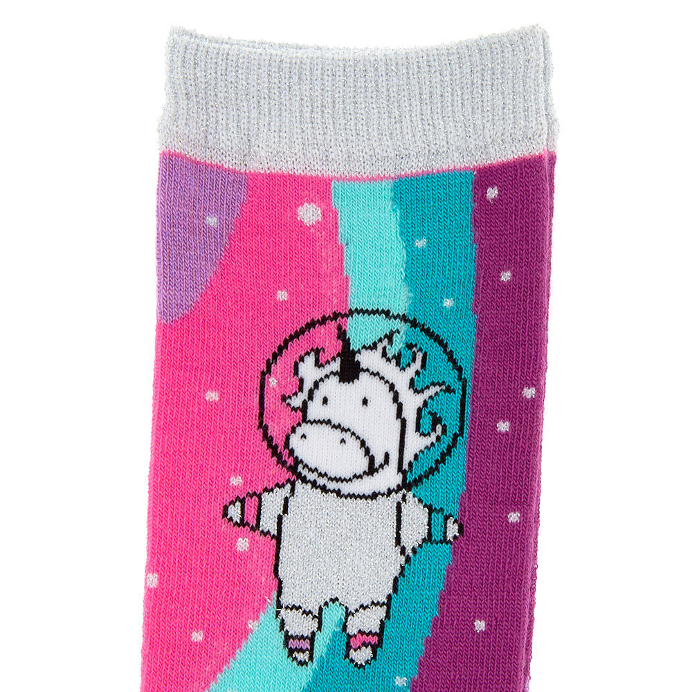 Unicorn Astronaut Crew Socks,