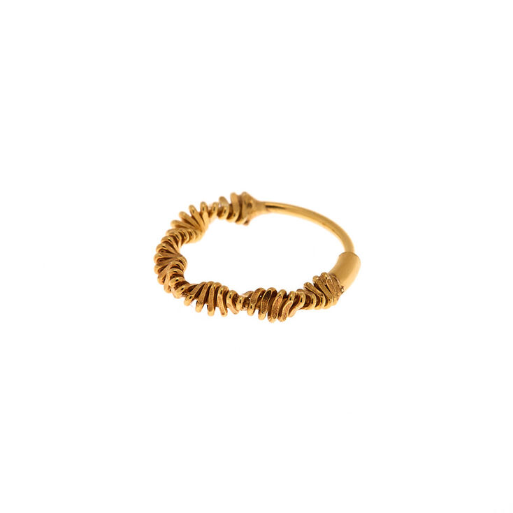 Gold Sterling Silver 22G Hoop Nose Ring,