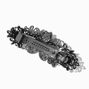 Hematite Filigree Flower Hair Barrette,