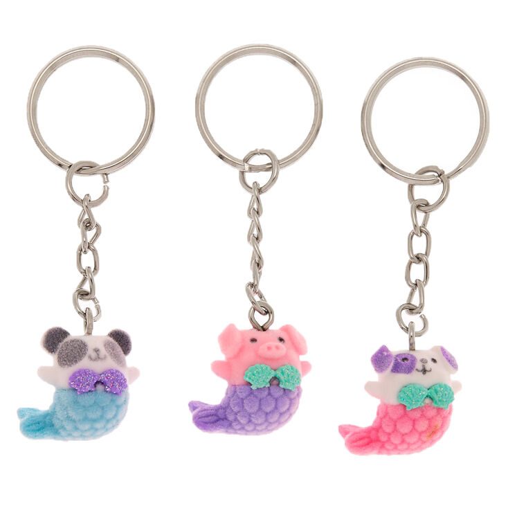 Best Friends Mermaid Animal Keychains - 3 Pack,