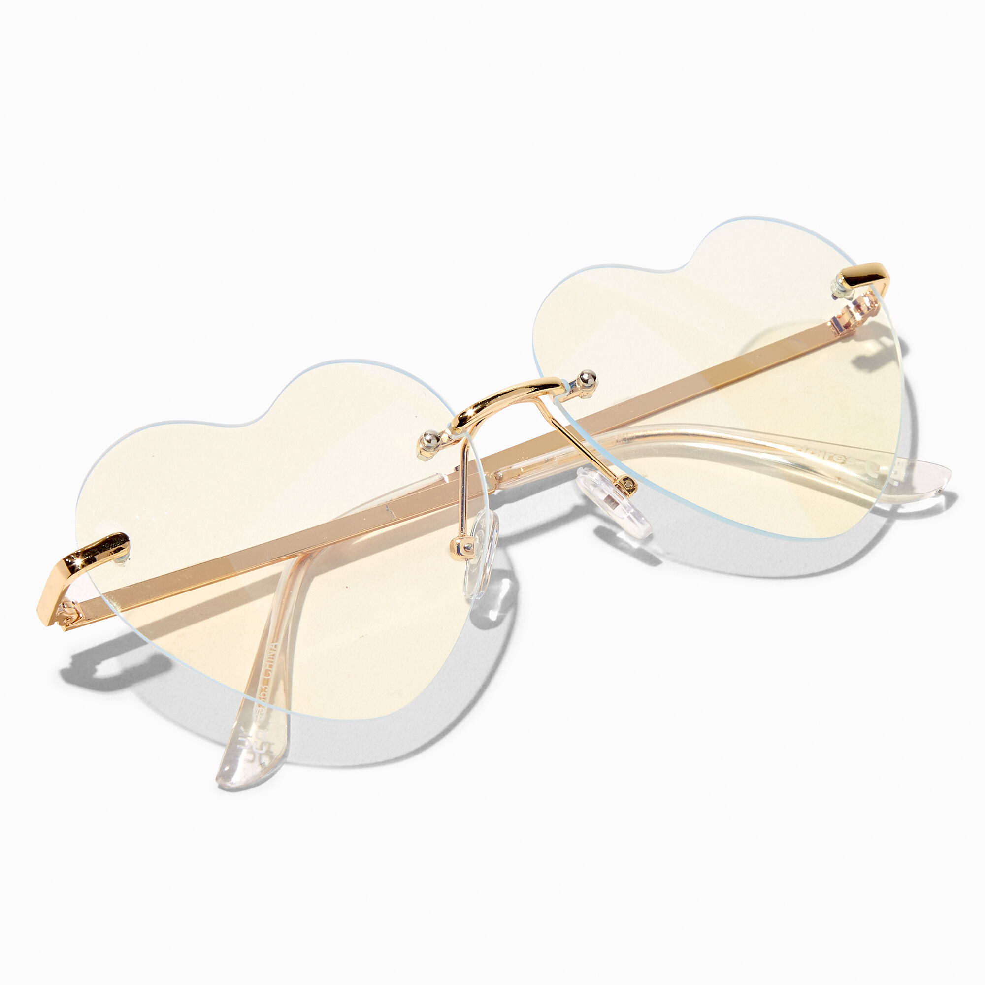 Solar Blue Light Reducing Heart Shaped Clear Lens Frames Claire s US