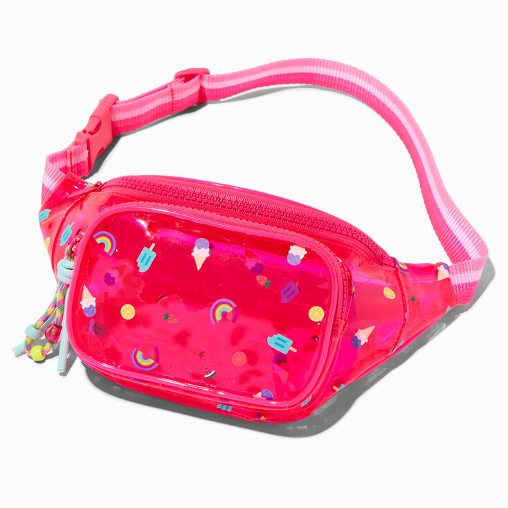 Claire&#39;s Club Summer Print Pink Belt Bag,
