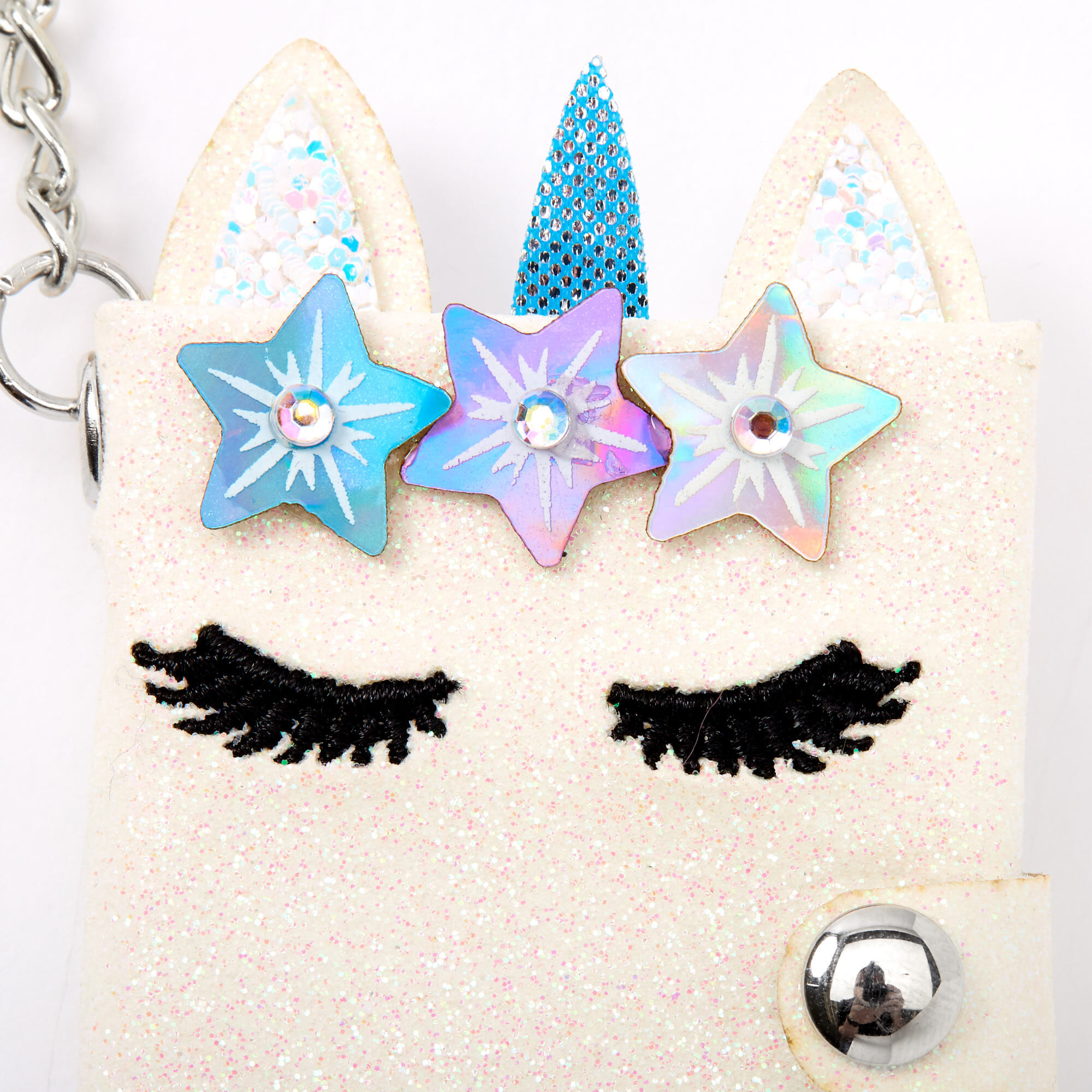 Grace the Unicorn Mini Diary Keychain - White,