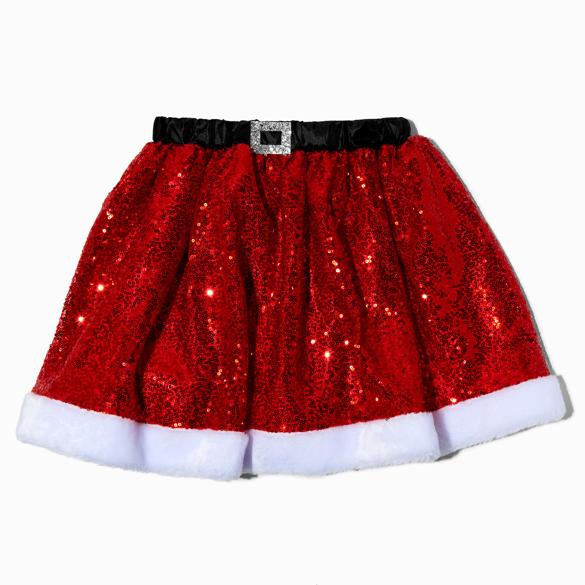 View Claires Santas Suit Sequin Tutu Red information