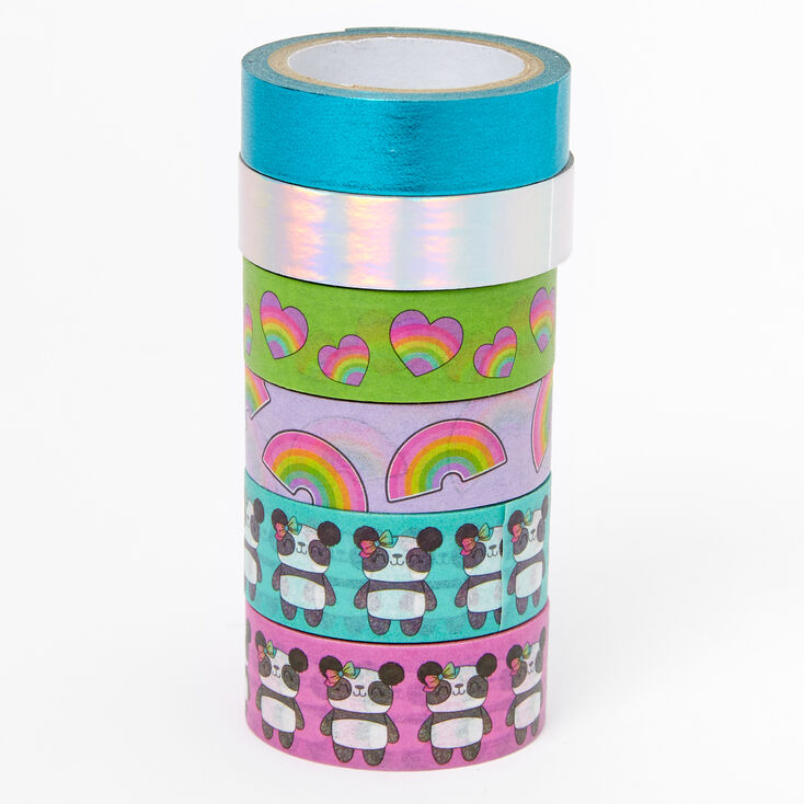 Rainbow Panda Washi Tape Set - 6 Pack,