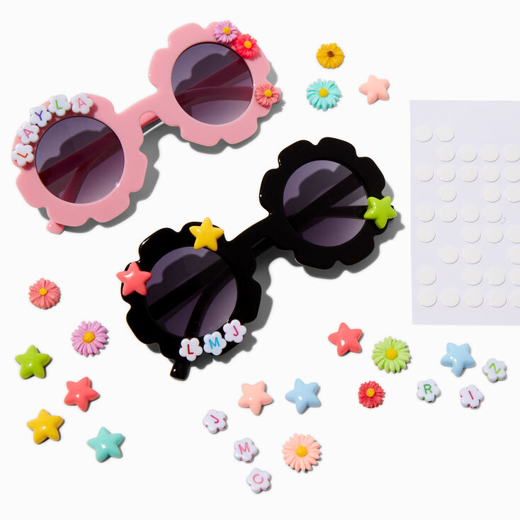 Claire&#39;s Club Do-It-Yourself Pink &amp; Black Sunglasses Kit - 2 Pack,