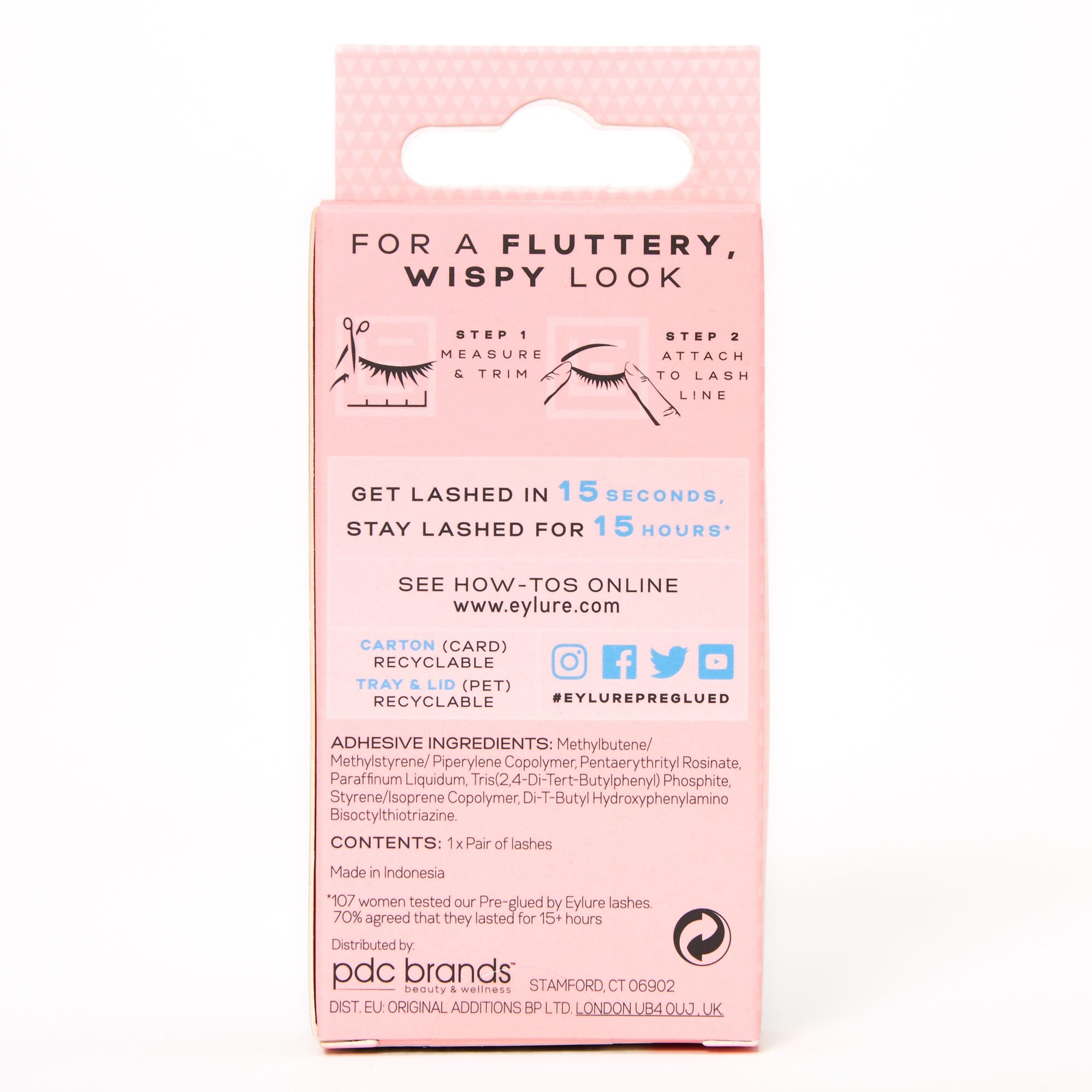 Eylure Fluttery Light No. 007 Pre-Glued False Lashes,
