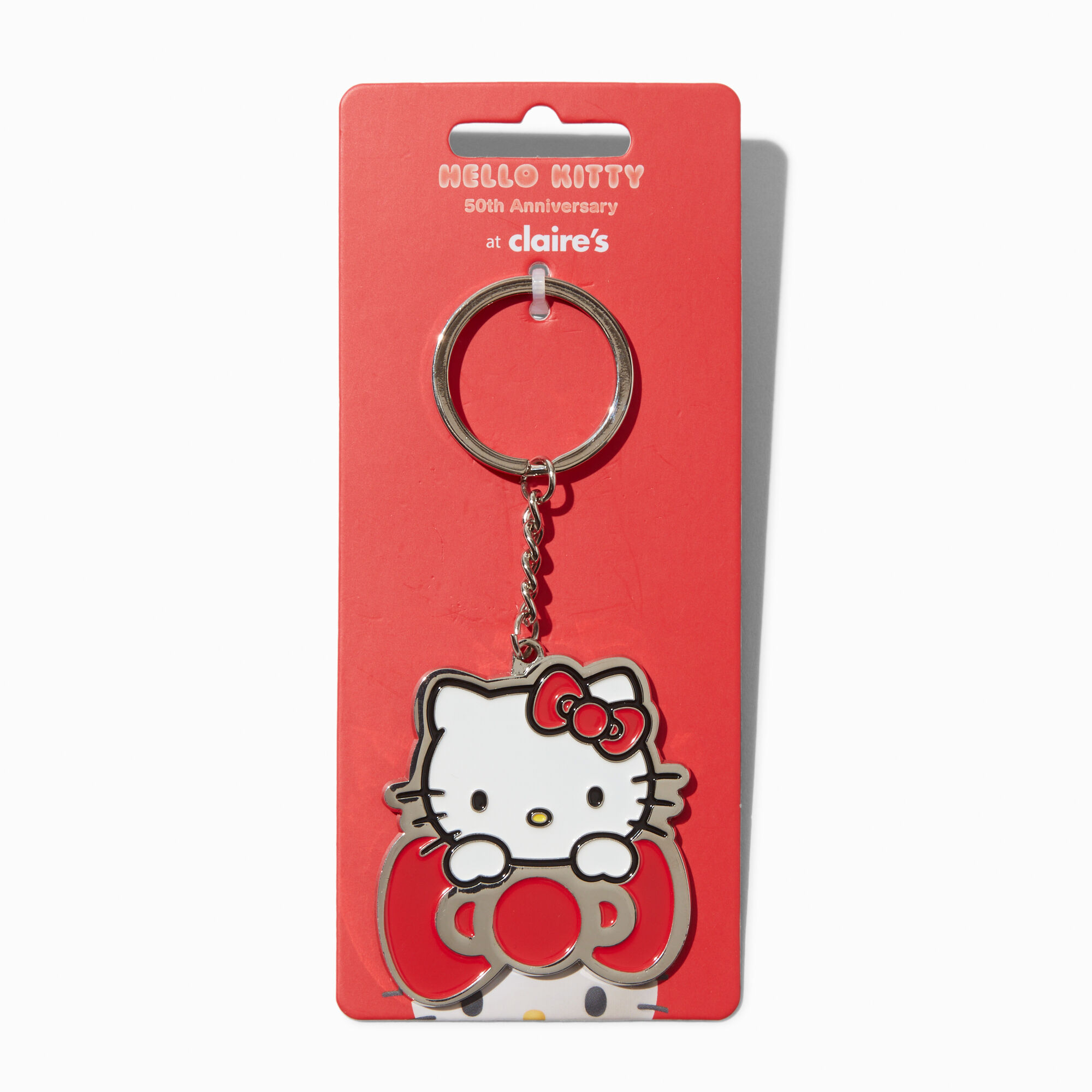 View Hello Kitty 50Th Anniversary Claires Exclusive Keyring Silver information