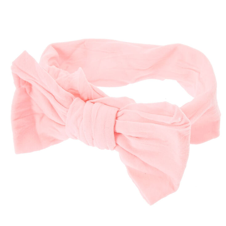 Claire&#39;s Club Pink Mesh Bow Headwrap,