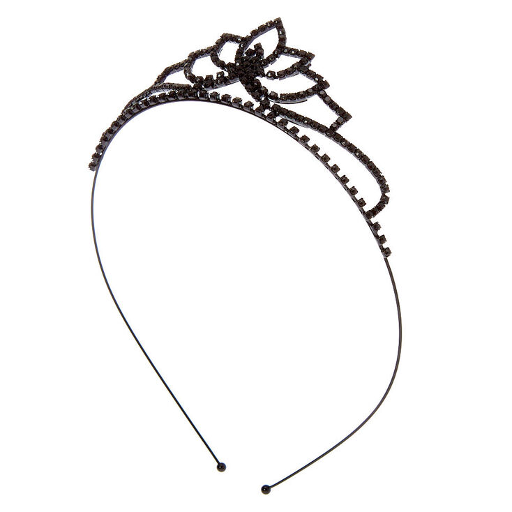 Claire's Diadème décalé avec strass noirs