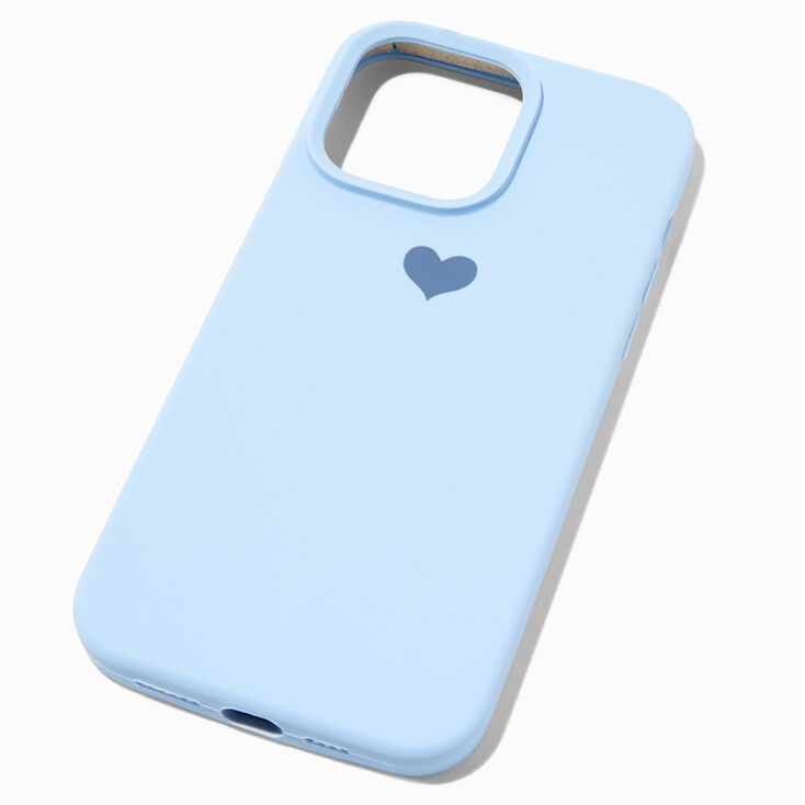 Baby Blue Heart Phone Case - Fits iPhone 14 Pro Max,