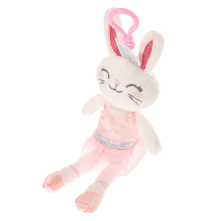Claire&#39;s Club Claire the Bunny Soft Keyring Clip,