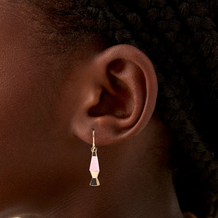 Pink Lava Lamp 1&quot; Drop Earrings,