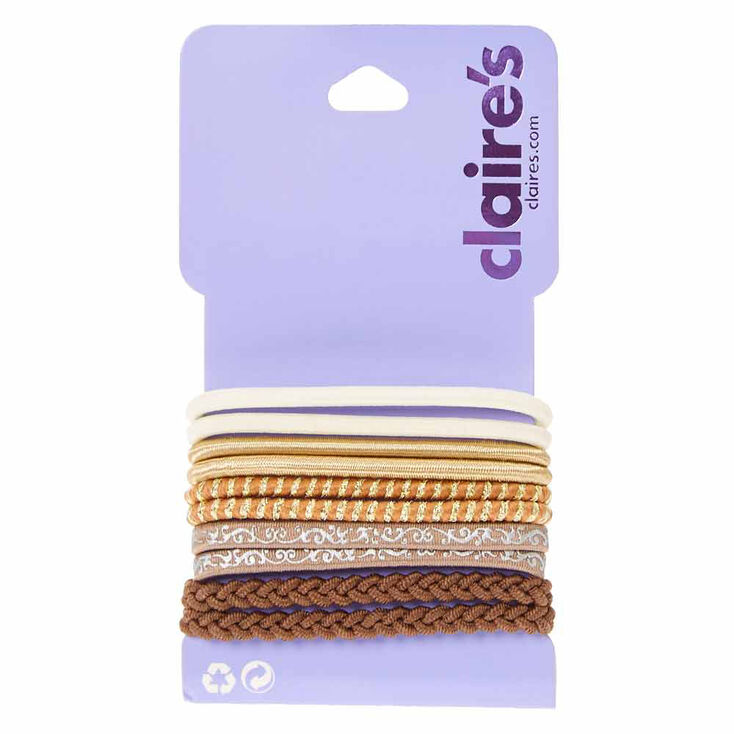 &Eacute;lastiques &agrave; cheveux &eacute;l&eacute;gants couleur neutre,