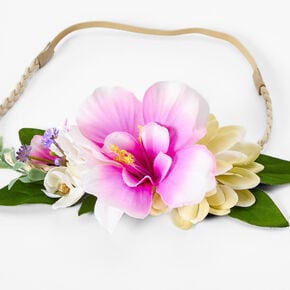 Muted Tropical Flower Crown,