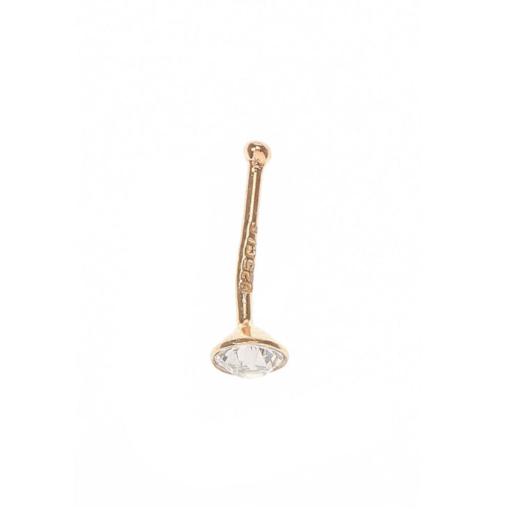 Sterling Silver Rose Gold Nose Stud,