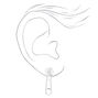 Silver Zipper 1&quot; Drop Earrings,
