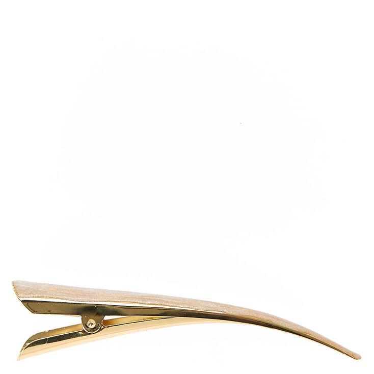 Gold Glitter Beak Hair Barrette,