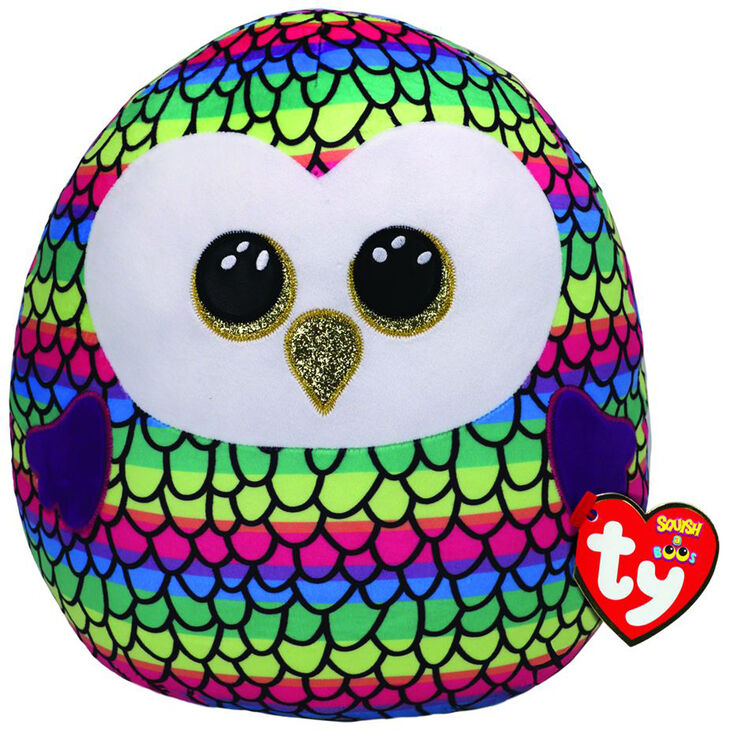 Ty&reg; Squish-A-Boo Owen the Rainbow Owl Plush Toy,