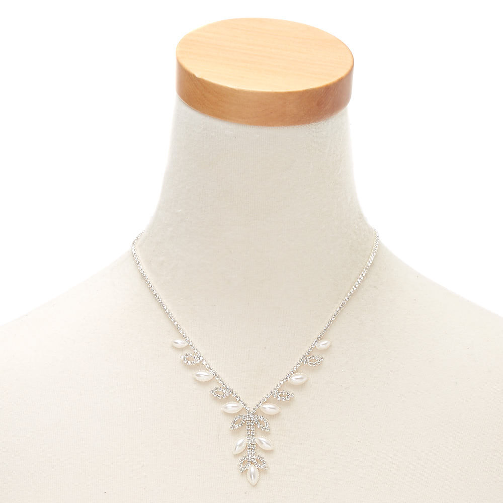 Silver Pearl Leaf Jewellery Set - 2 Pack,