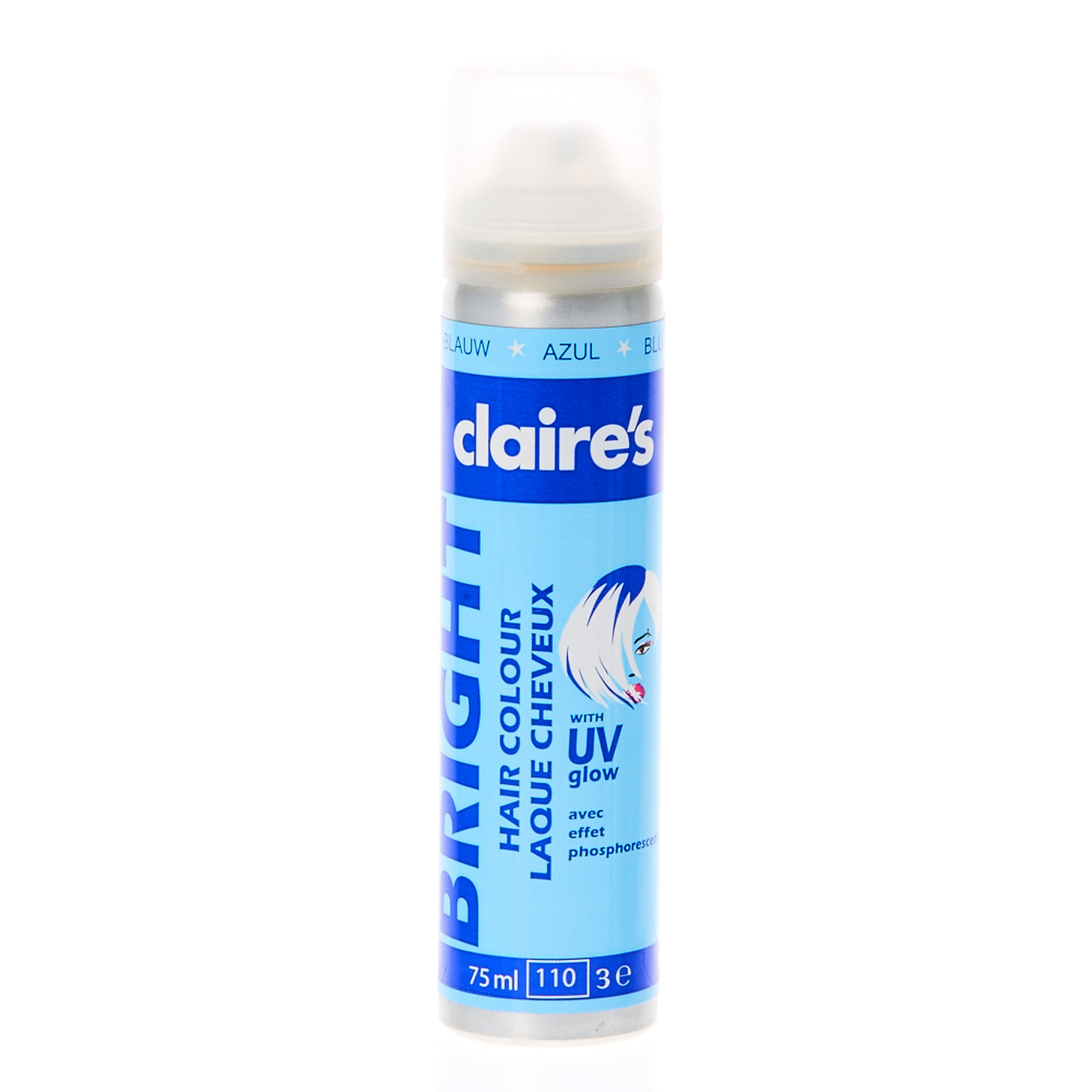 Bright Blue Hair Colour Spray | Claire's Bright Blue Hair Colour Spray | Claire's