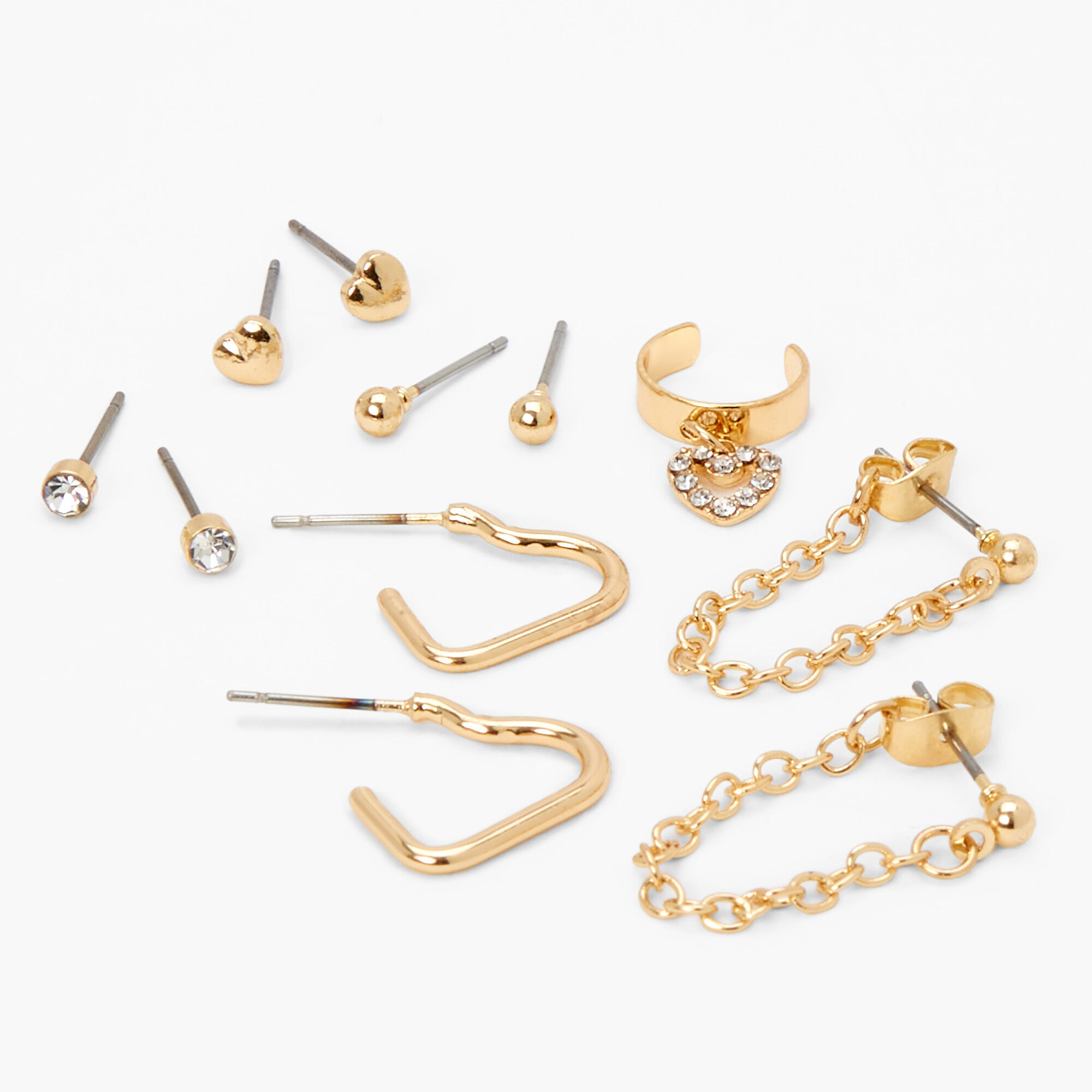 Claire's heart hotsell hoop earrings