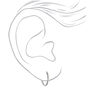 Silver-tone Titanium 12mm Sleek Hoop Earrings,