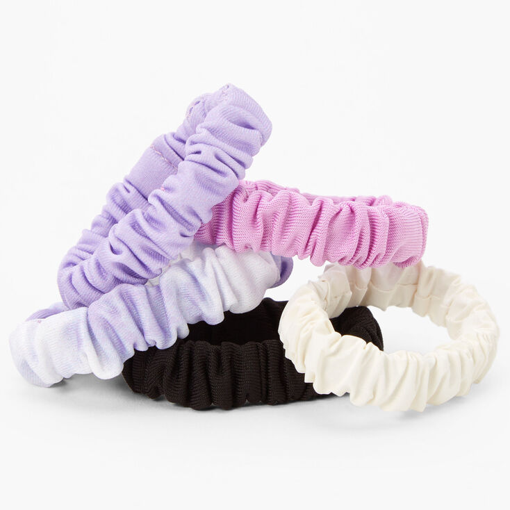Ribbed Knit Hair Scrunchies - 5 Pack,
