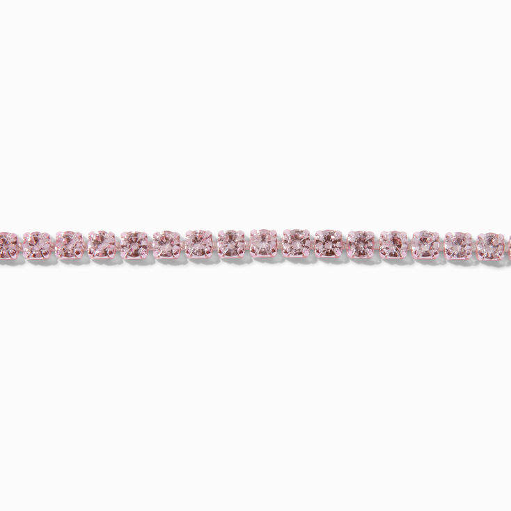 Pink Crystal Cupchain Choker Necklace,