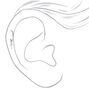 Boucle d&#39;oreille pour piercing de cartilage avec breloque croix en strass 16&nbsp;g couleurs argent&eacute;e et titan&eacute;e,