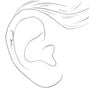 Boucle d&#39;oreille pour piercing de cartilage avec breloque croix en strass 16&nbsp;g couleurs argent&eacute;e et titan&eacute;e,