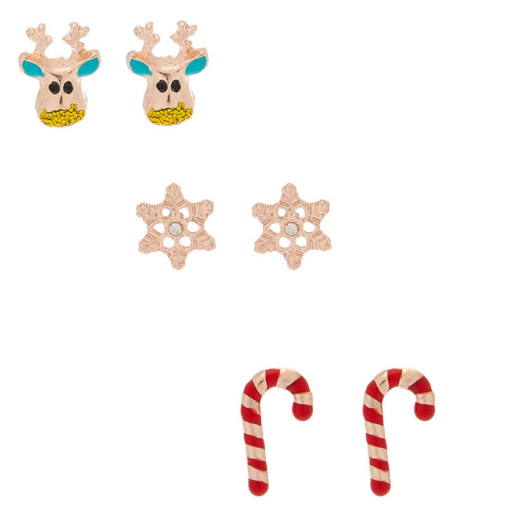 Christmas Stud Earrings - 3 Pack,