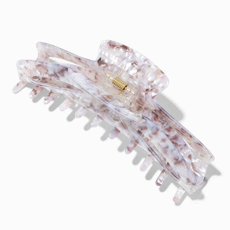 Silver Tortoiseshell Acrylic Hair Claw,