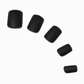 Matte Black Medium Square Vegan Faux Nail Set - 24 Pack,