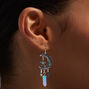 Blue Mystical Gem Celestial 2&quot; Drop Earrings,