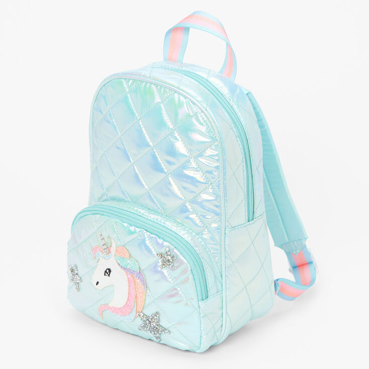 Claire&#39;s Club Mint Sparkle Unicorn Backpack,