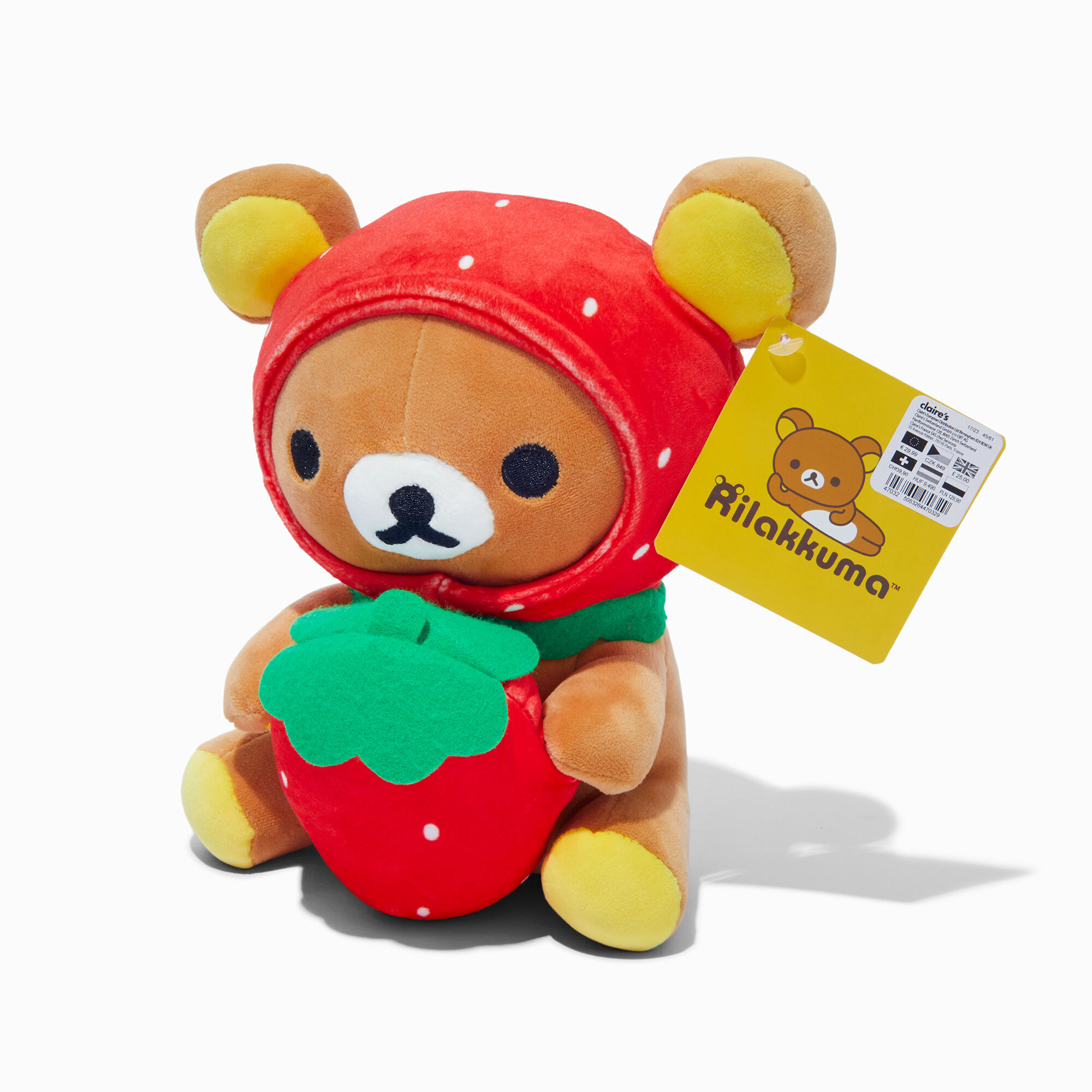 View Claires Rilakkuma 9 Strawberry Costume Soft Toy information