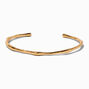 Gold-tone Simple Textured Cuff Bracelet,