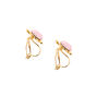 Boucles d&#39;oreilles &agrave; clip tortue couleur dor&eacute;e - Rose,