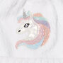 Claire&#39;s Club Unicorn White Ribbed Beanie Hat,