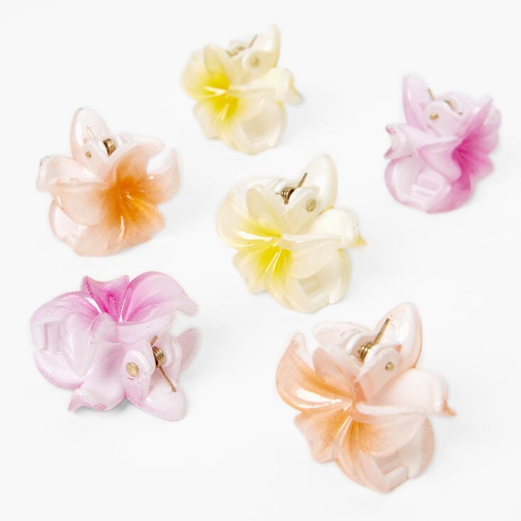 Hibiscus Floral Hair Claws - 6 Pack | Claire's US