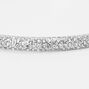 Silver Pave Rhinestone Bangle Bracelet,