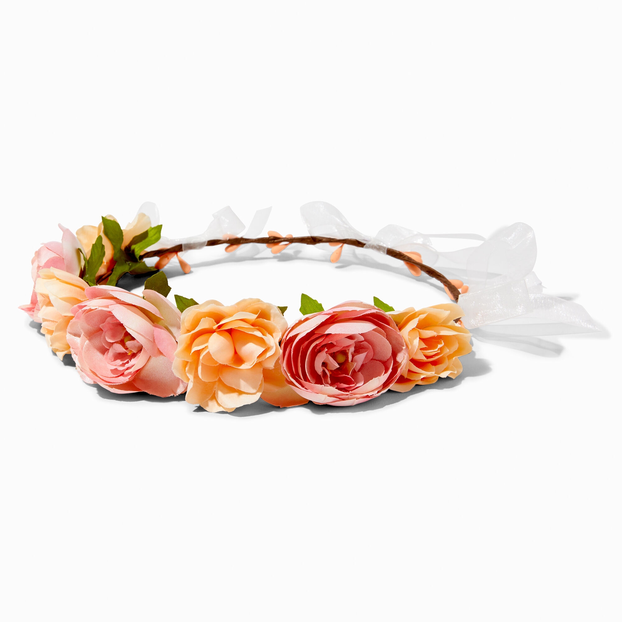 View Claires Flower Crown Orange information