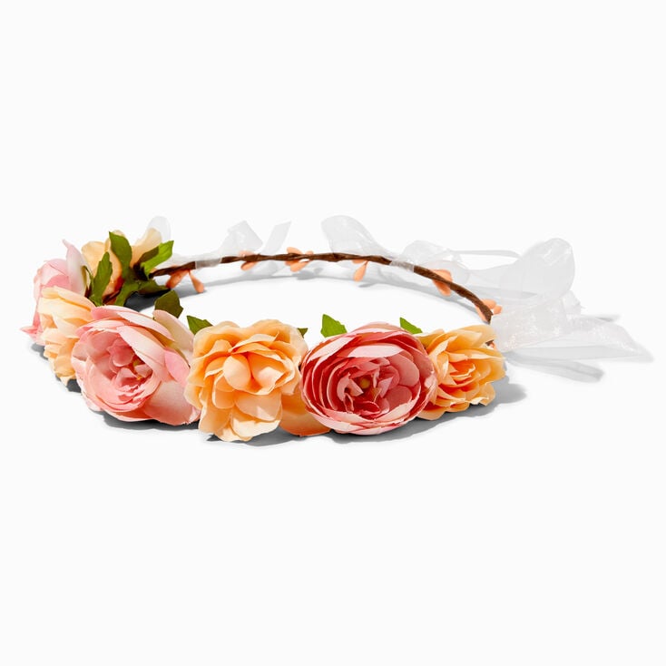 Orange Flower Crown,