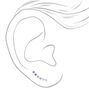 Sterling Silver Ombre Stone Ear Crawler Earrings - Blue,