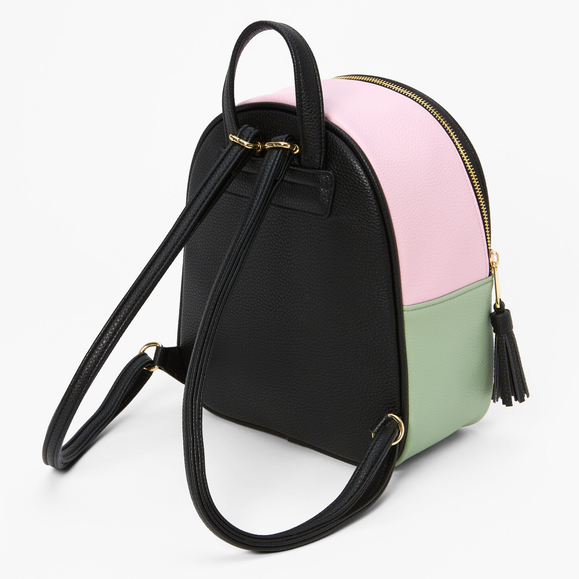 Palm Leaf Colorblock Small Backpack Claire s US