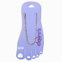 Gold Half Cubic Zirconia Paperclip Chain Anklet,